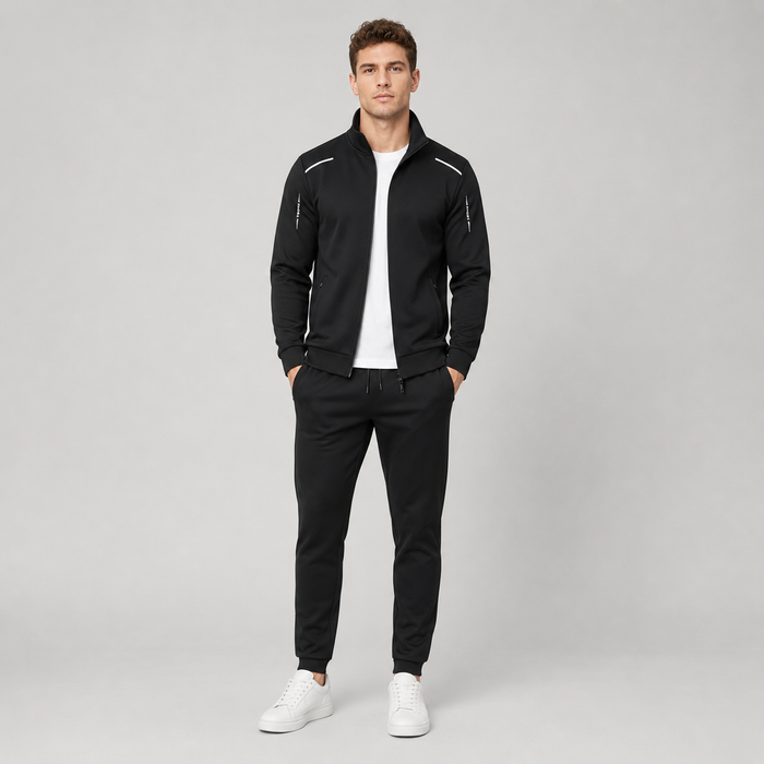 Montarello Men's Tracksuit Set Zip Up Stand Collar