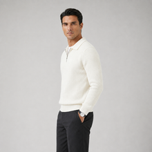 Montarello Men's Quarter Zip Jumper Waffle Knit