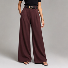 Montarello Women's High-Waisted Wide-Leg Tailored Trousers