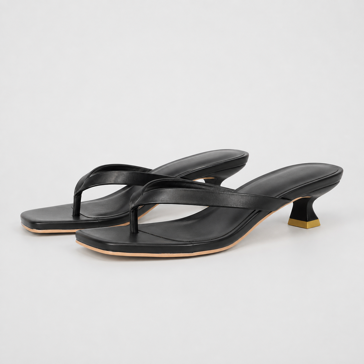 Montarello Women's Kitten Heel Party Thong Sandals