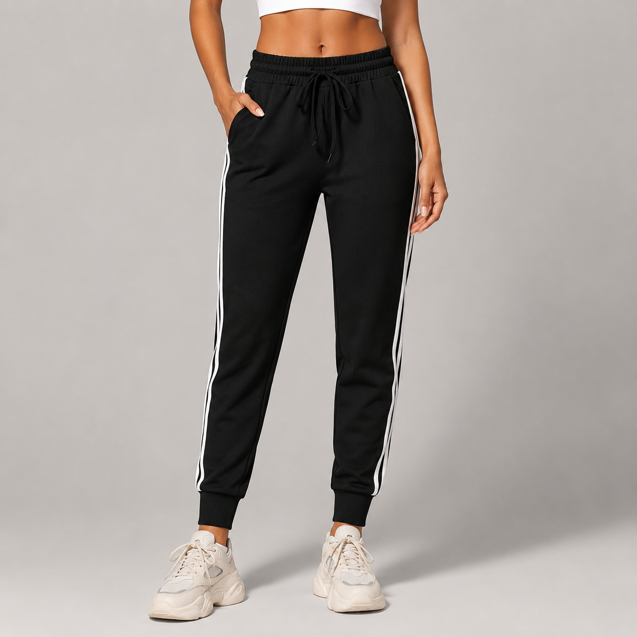Montarello Women's Joggers High Waist Stretch