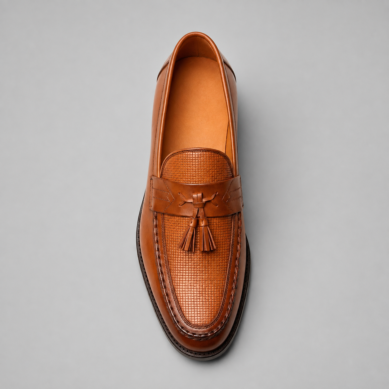 Montarello Men's Woven Tassel Slip-On Loafers