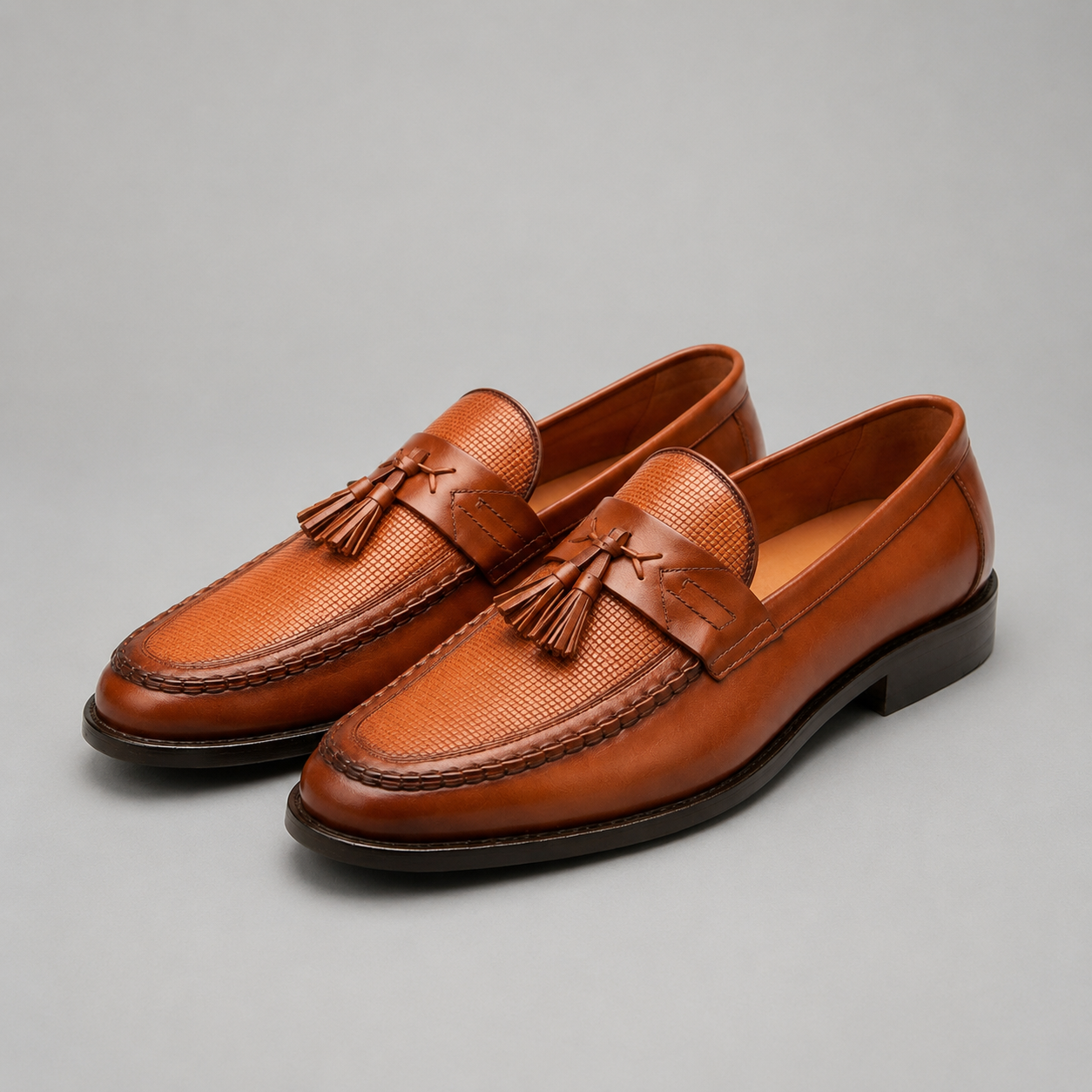 Montarello Men's Woven Tassel Slip-On Loafers