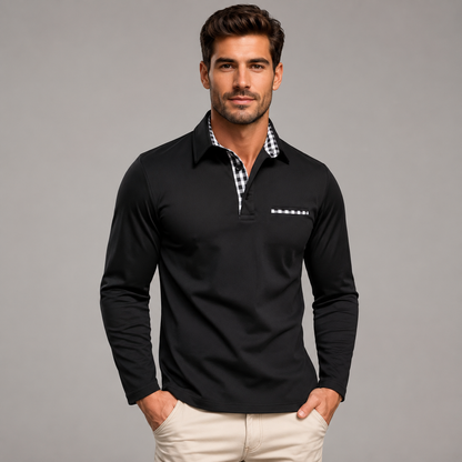 Montarello Men's Long Sleeve Polo Shirt