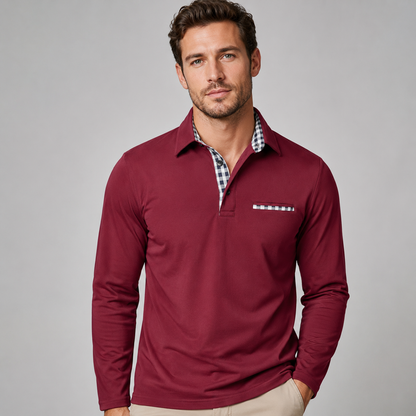Montarello Men's Long Sleeve Polo Shirt