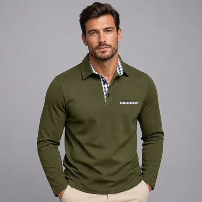Montarello Men's Long Sleeve Polo Shirt