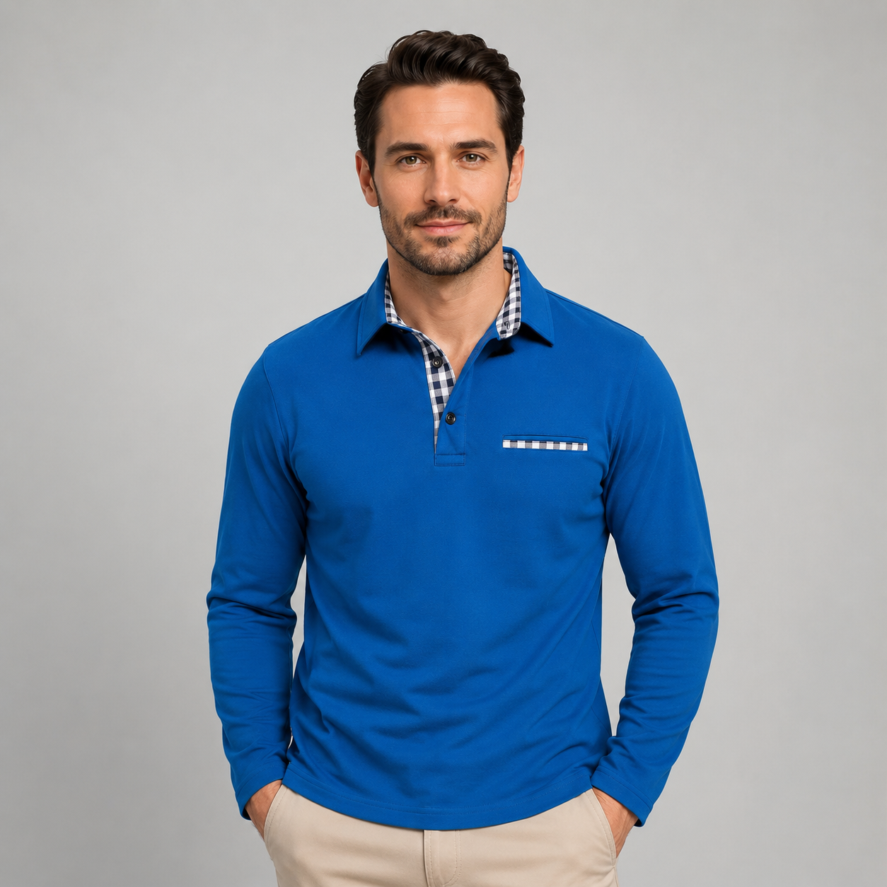 Montarello Men's Long Sleeve Polo Shirt