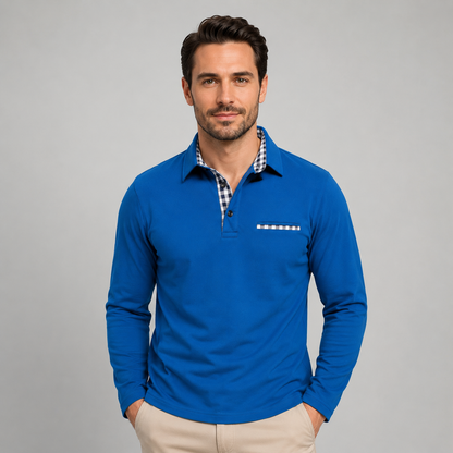 Montarello Men's Long Sleeve Polo Shirt
