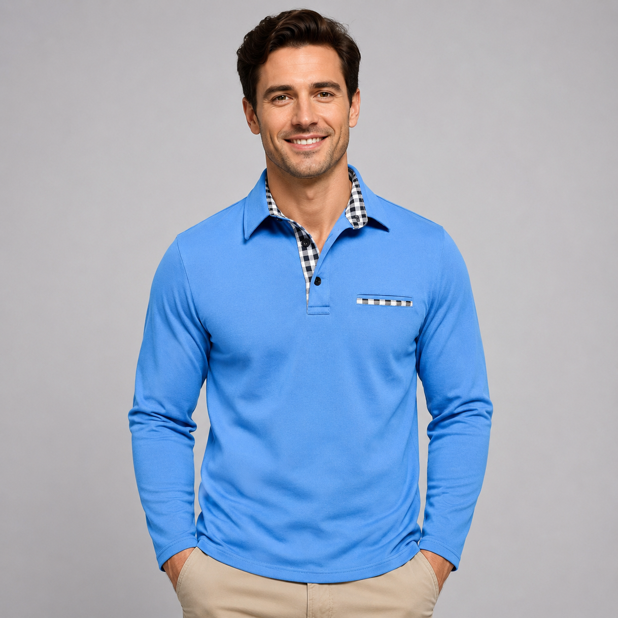 Montarello Men's Long Sleeve Polo Shirt