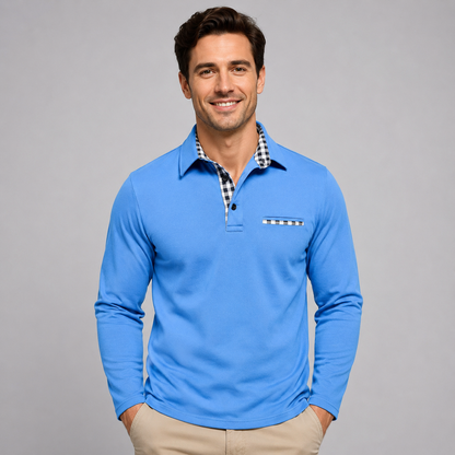 Montarello Men's Long Sleeve Polo Shirt
