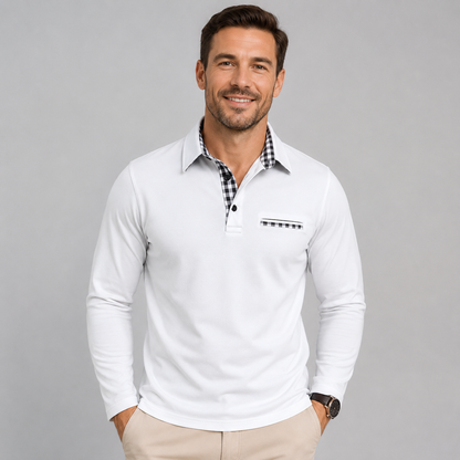 Montarello Men's Long Sleeve Polo Shirt