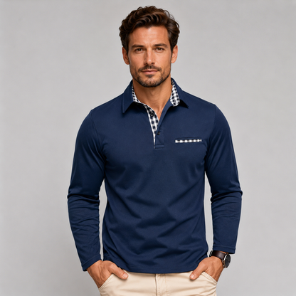 Montarello Men's Long Sleeve Polo Shirt
