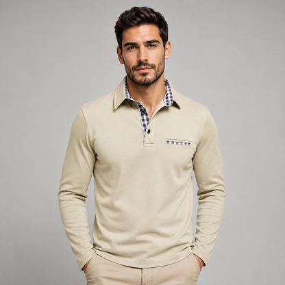 Montarello Men's Long Sleeve Polo Shirt