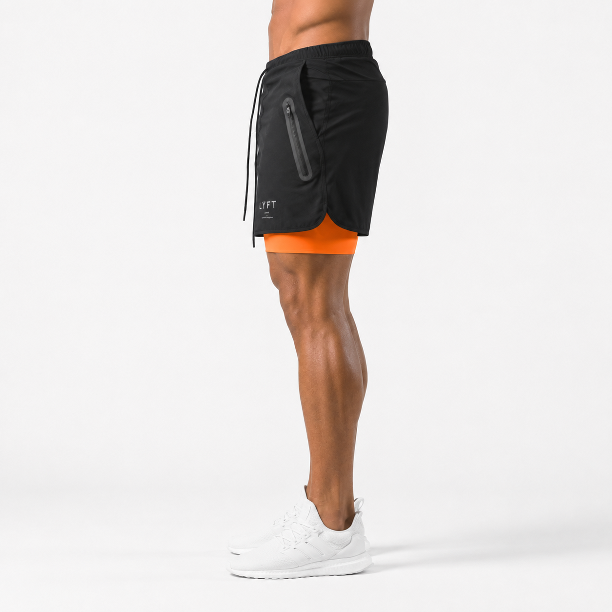 Montarello Men's 2-in-1 Compression Liner Athletic Training Gym Shorts