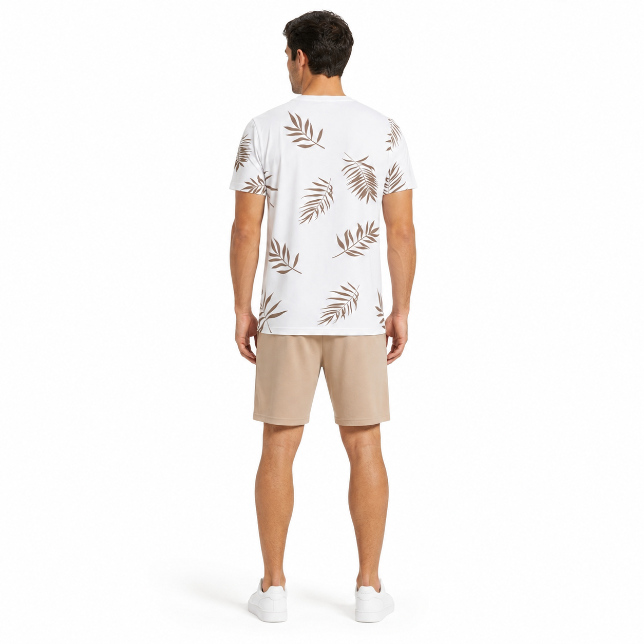 Montarello Men's Palm Print T-Shirt & Shorts Co-ord Set