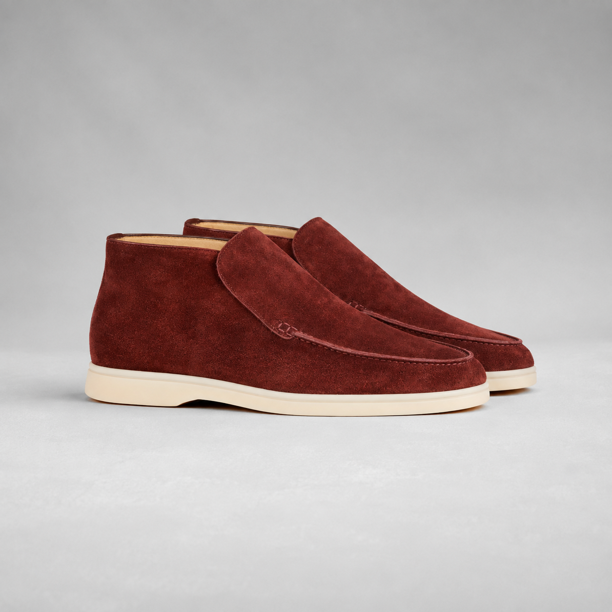 Montarello Men's Ankle Boots Suede-Look Slip-On