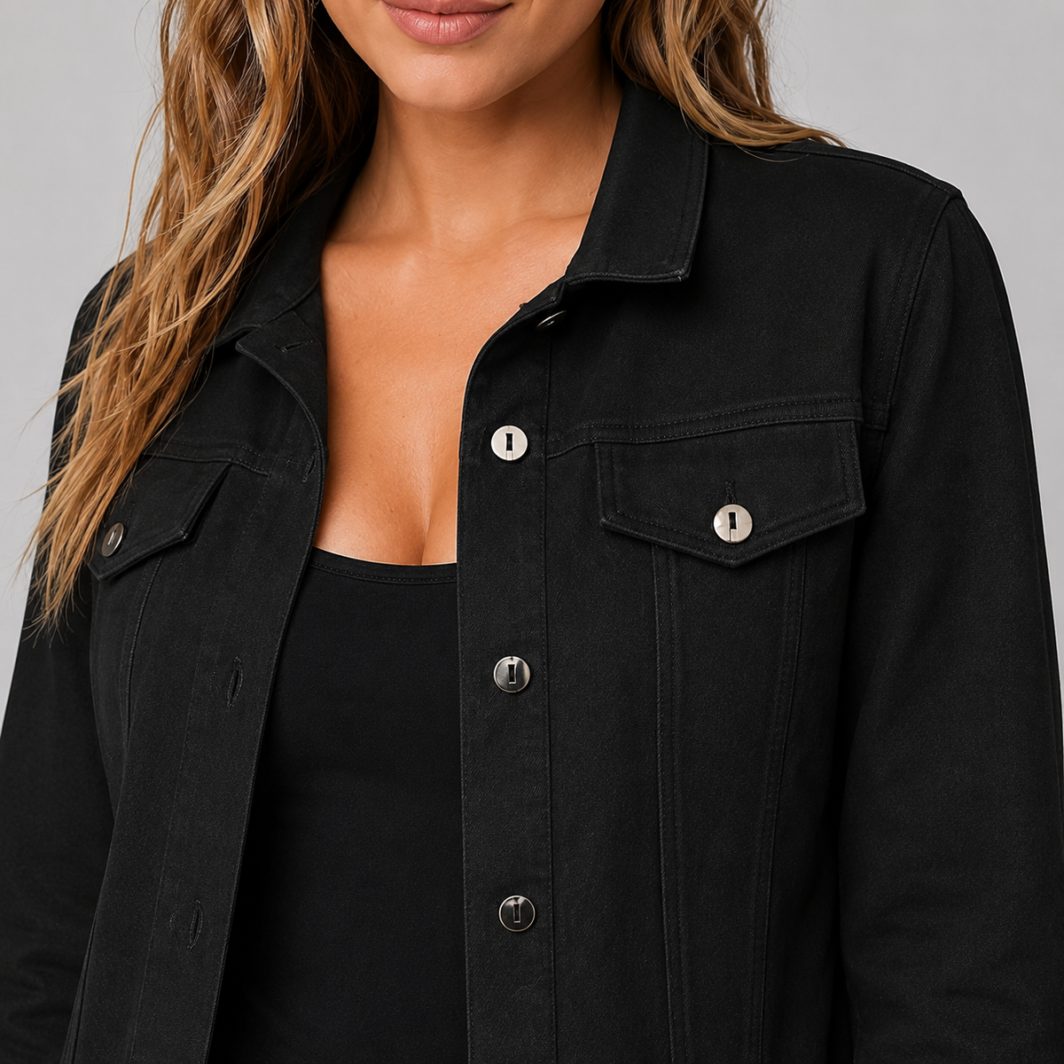 Montarello Women's Suede-Look Trucker Jacket