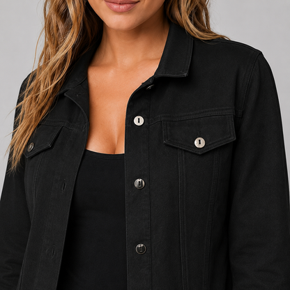 Montarello Women's Suede-Look Trucker Jacket