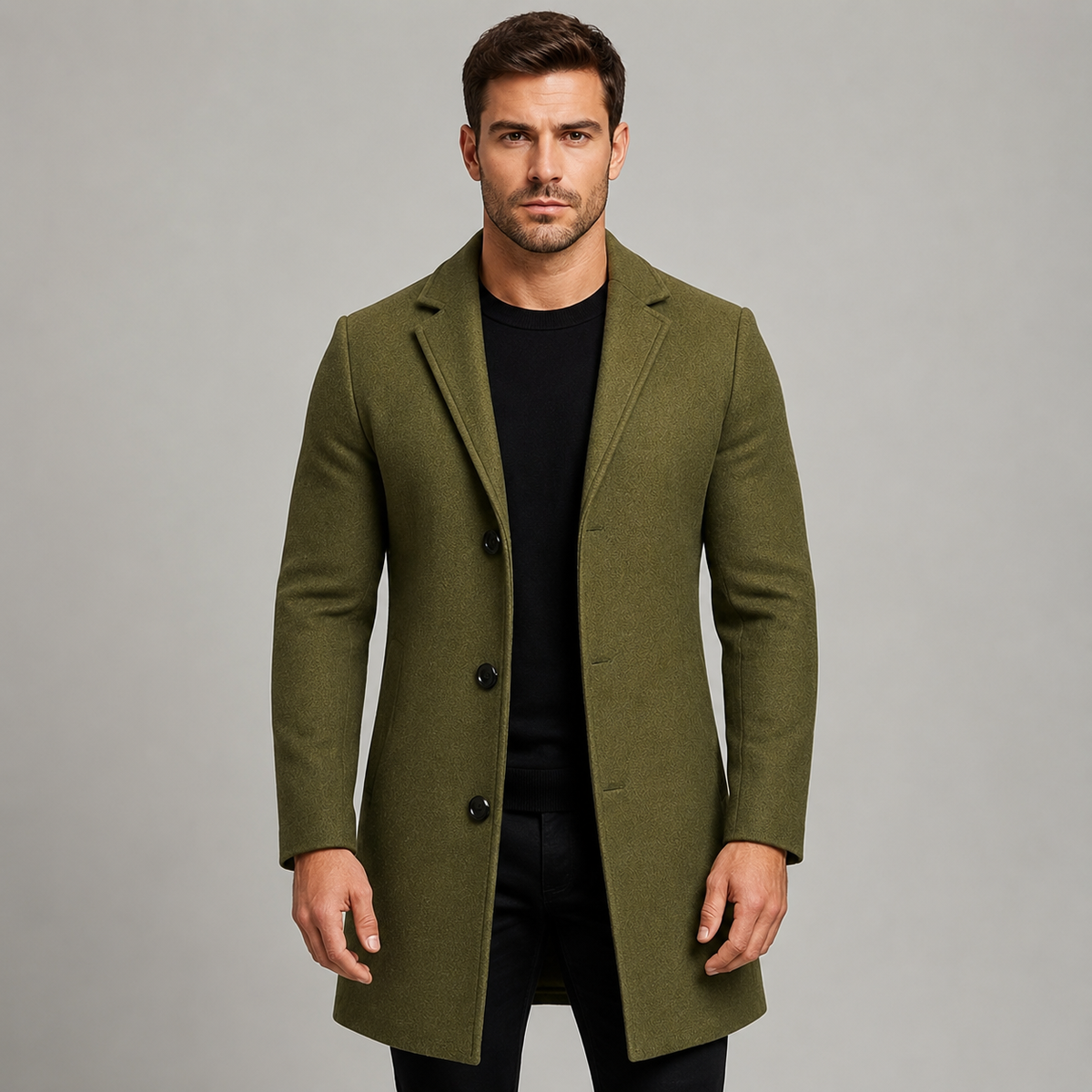 Montarello Men's Tailored Overcoat