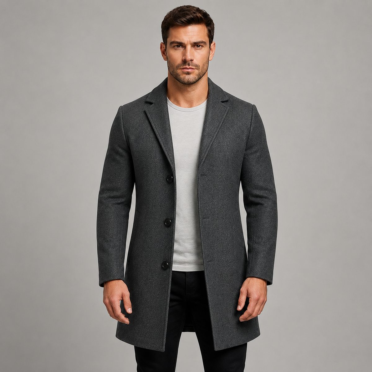 Montarello Men's Tailored Overcoat