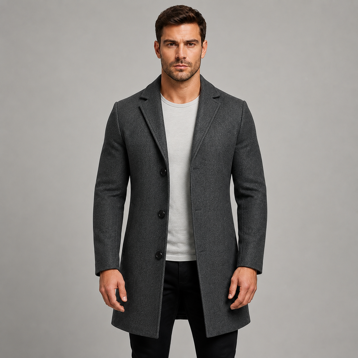 Montarello Men's Tailored Overcoat