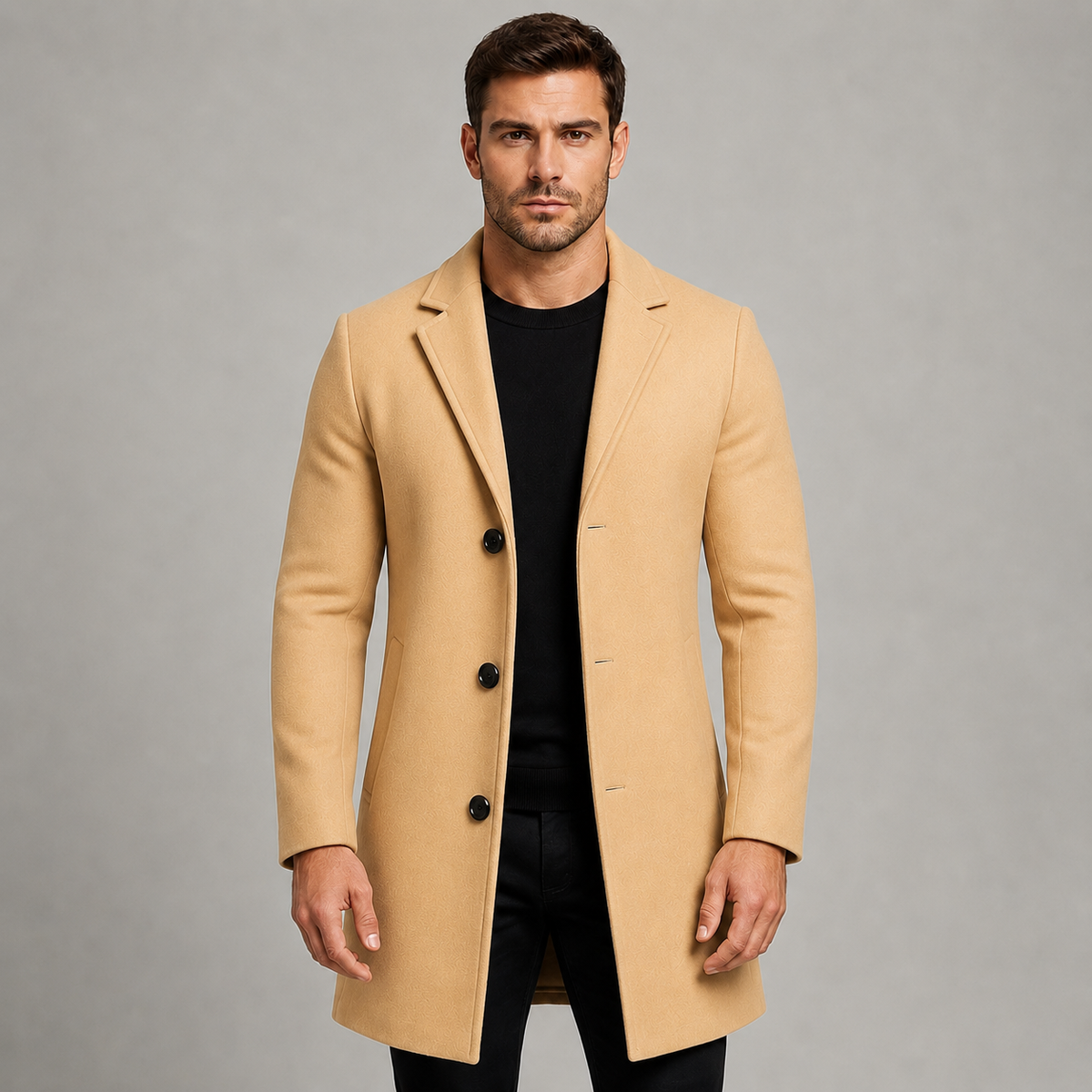 Montarello Men's Tailored Overcoat