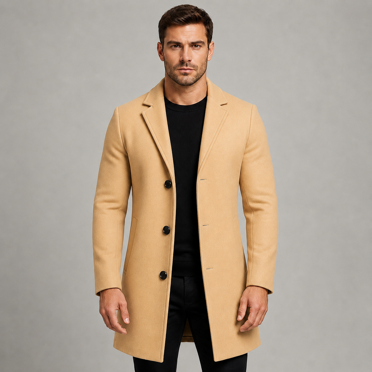 Montarello Men's Tailored Overcoat