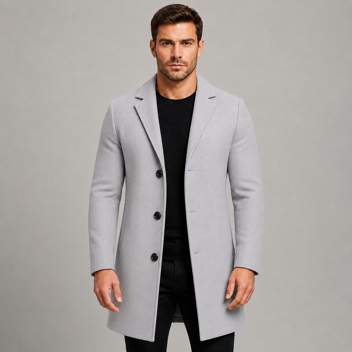 Montarello Men's Tailored Overcoat