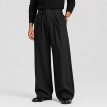 Montarello Men's Trousers Straight Leg Pleated Tailored