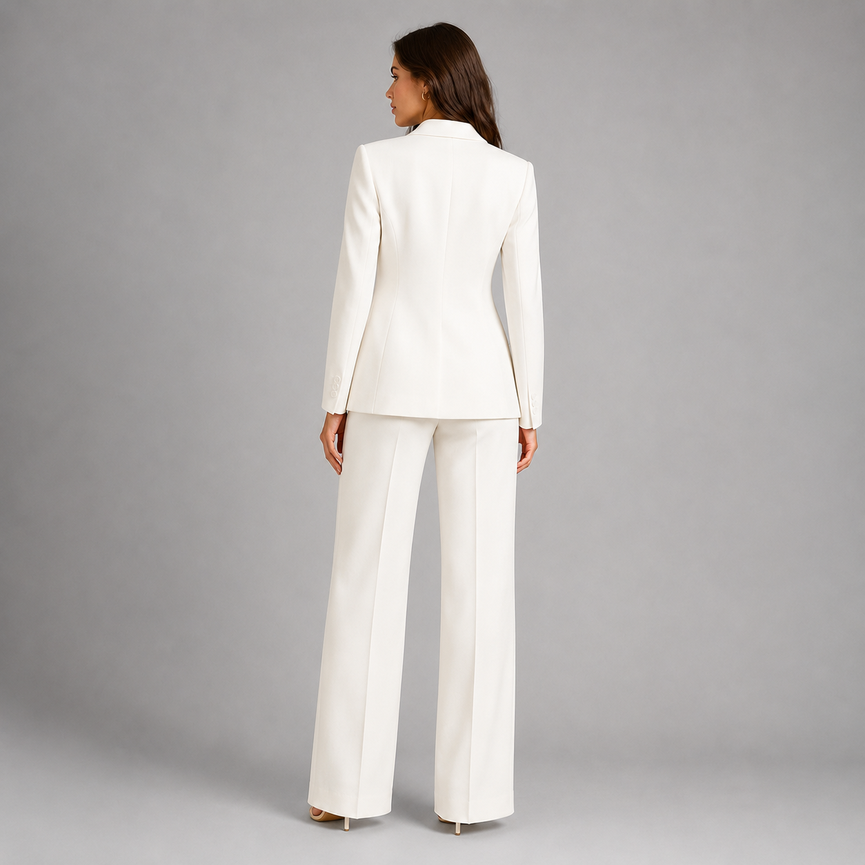 Montarello Women's Tailored Blazer and Wide-Leg Trouser Suit Set