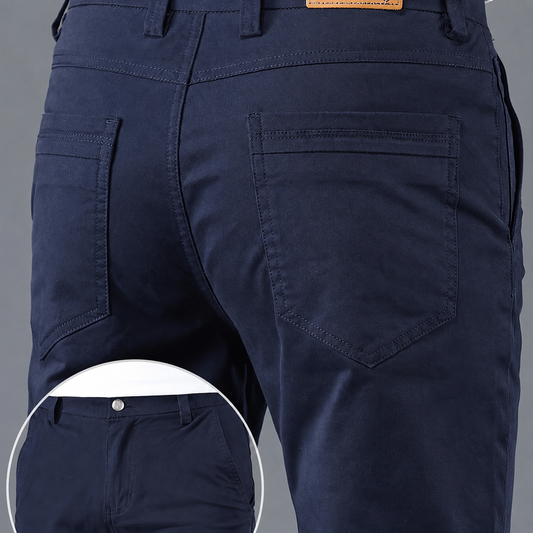 Montarello Men's Slim Fit Work Trousers with Straight Leg