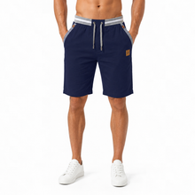 Montarello Men's Linen-Look Drawstring Beach Shorts with Pockets