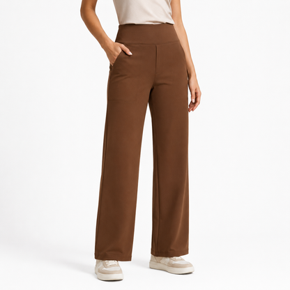 Montarello Women's High-Waist Stretch Comfort-Fit Trousers