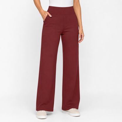 Montarello Women's High-Waist Stretch Comfort-Fit Trousers