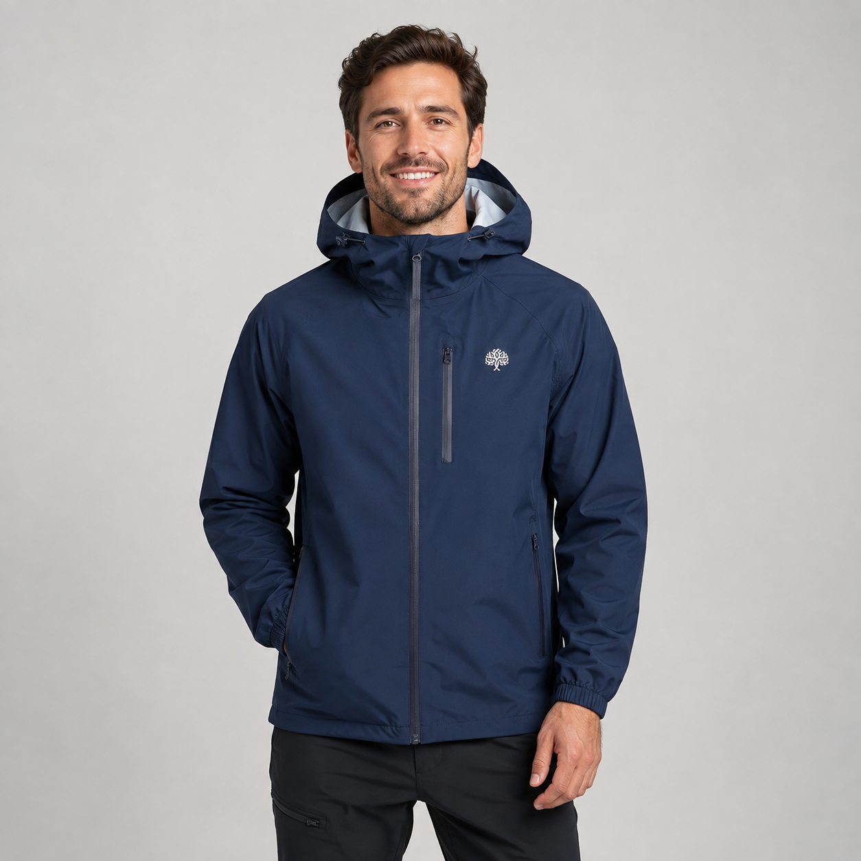 Montarello Unisex Rain Jacket Hooded Lightweight Shell