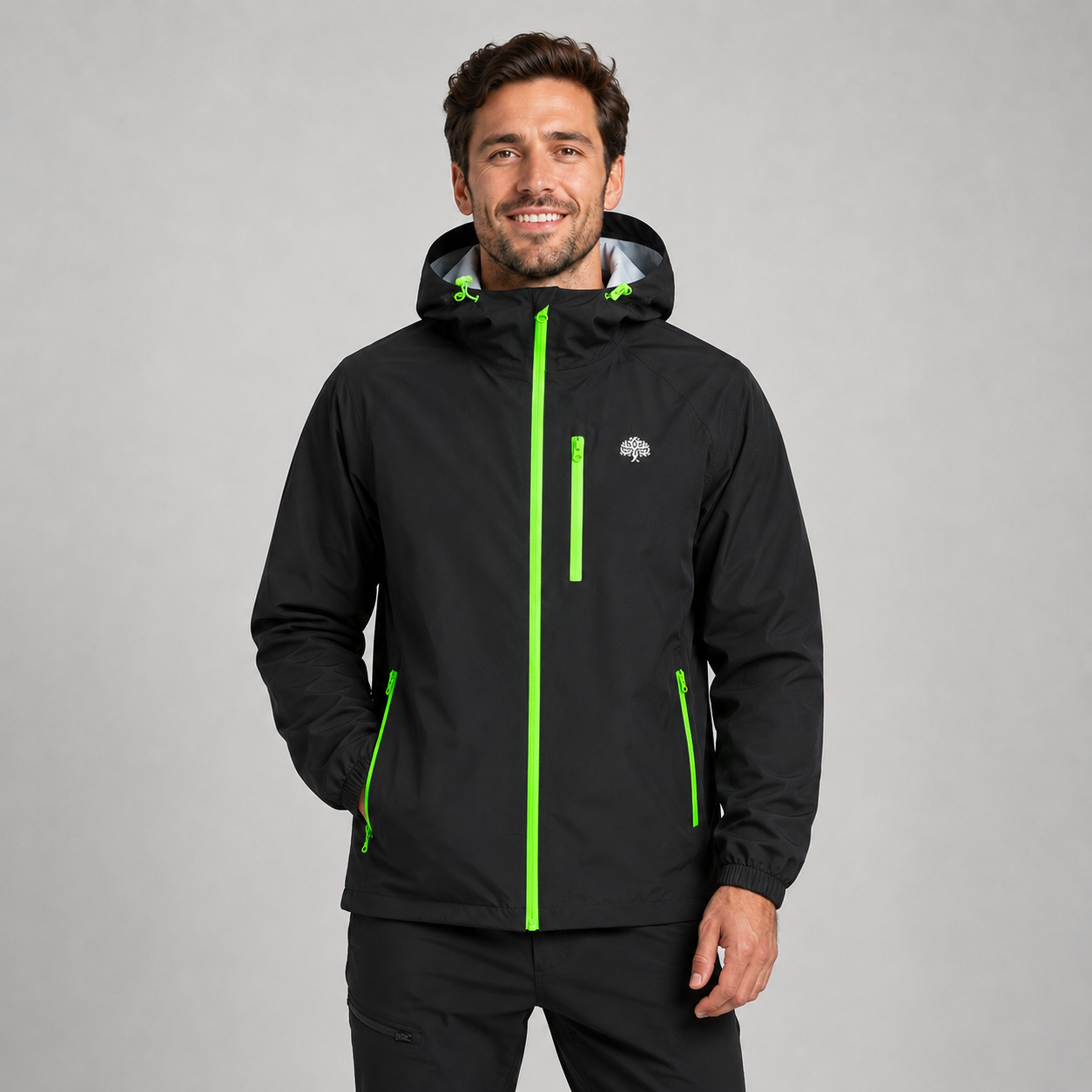 Montarello Unisex Rain Jacket Hooded Lightweight Shell