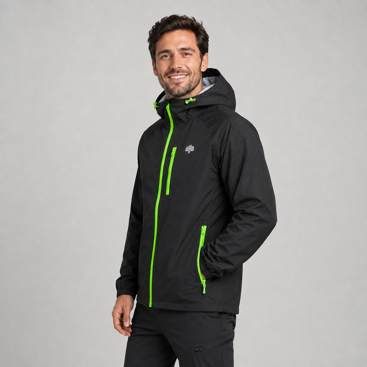Montarello Unisex Rain Jacket Hooded Lightweight Shell