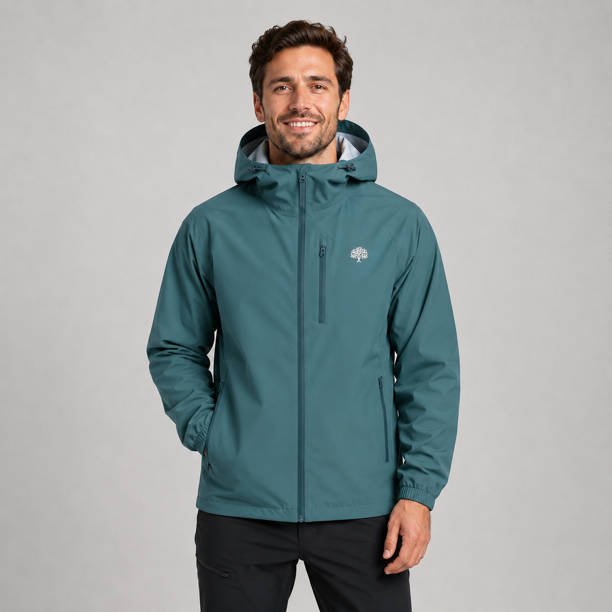Montarello Unisex Rain Jacket Hooded Lightweight Shell
