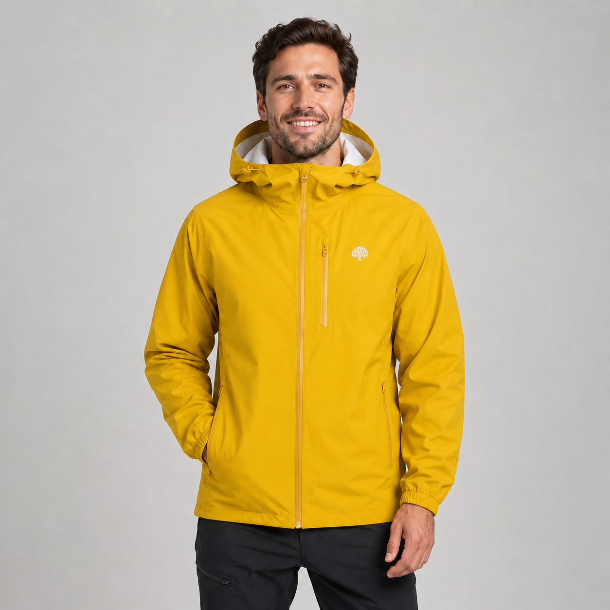 Montarello Unisex Rain Jacket Hooded Lightweight Shell