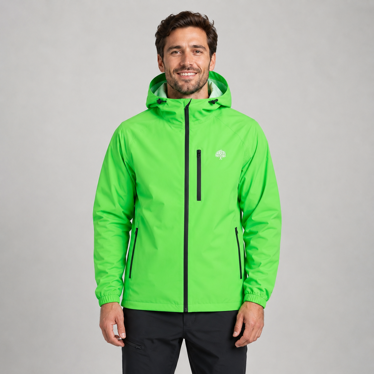 Montarello Unisex Rain Jacket Hooded Lightweight Shell