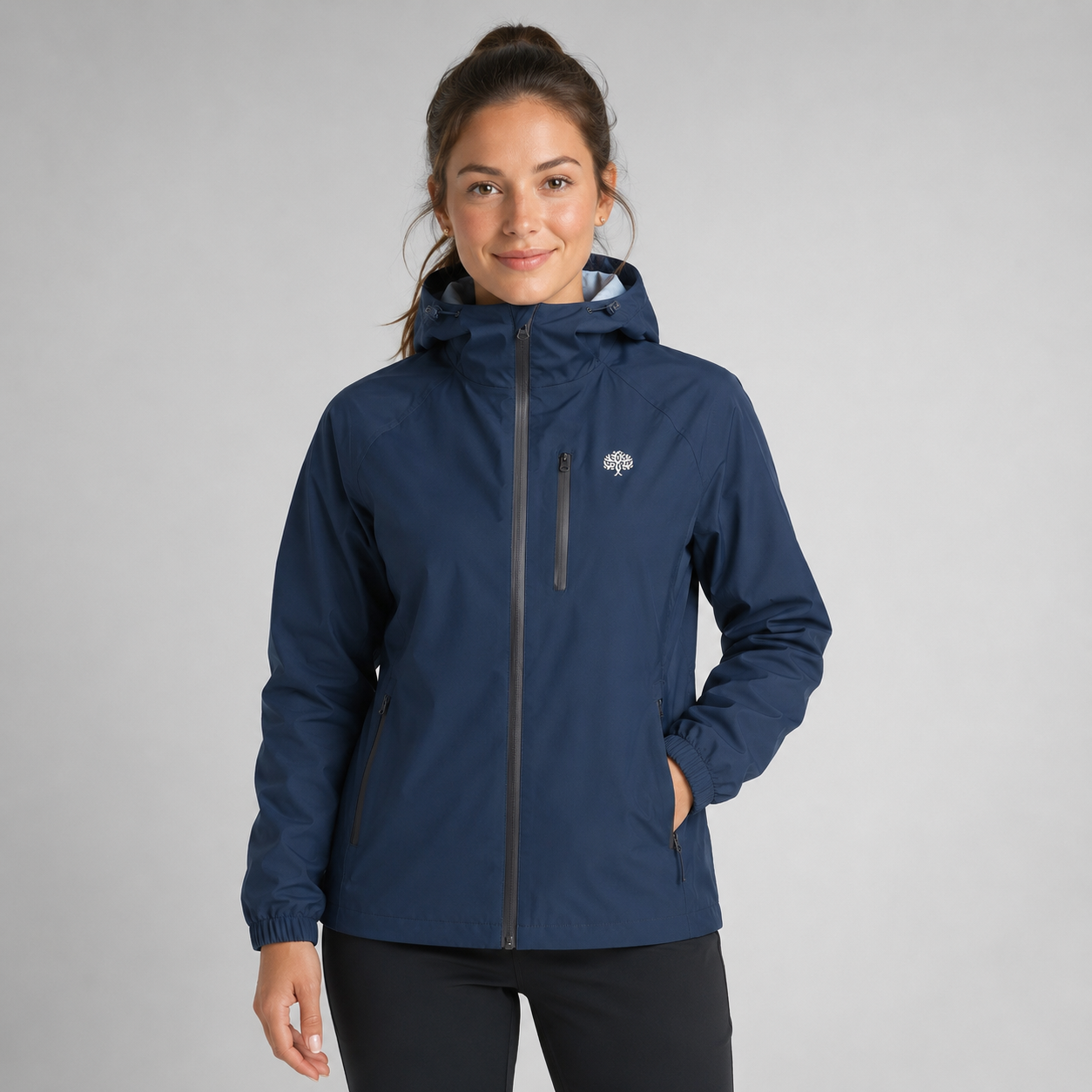 Montarello Unisex Rain Jacket Hooded Lightweight Shell