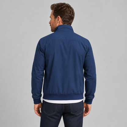 Montarello Men's Slim Fit Bomber Jacket with Stand Collar