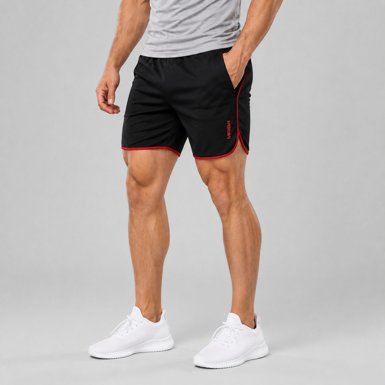 Montarello Men's Lightweight Athletic Gym Shorts with Pockets