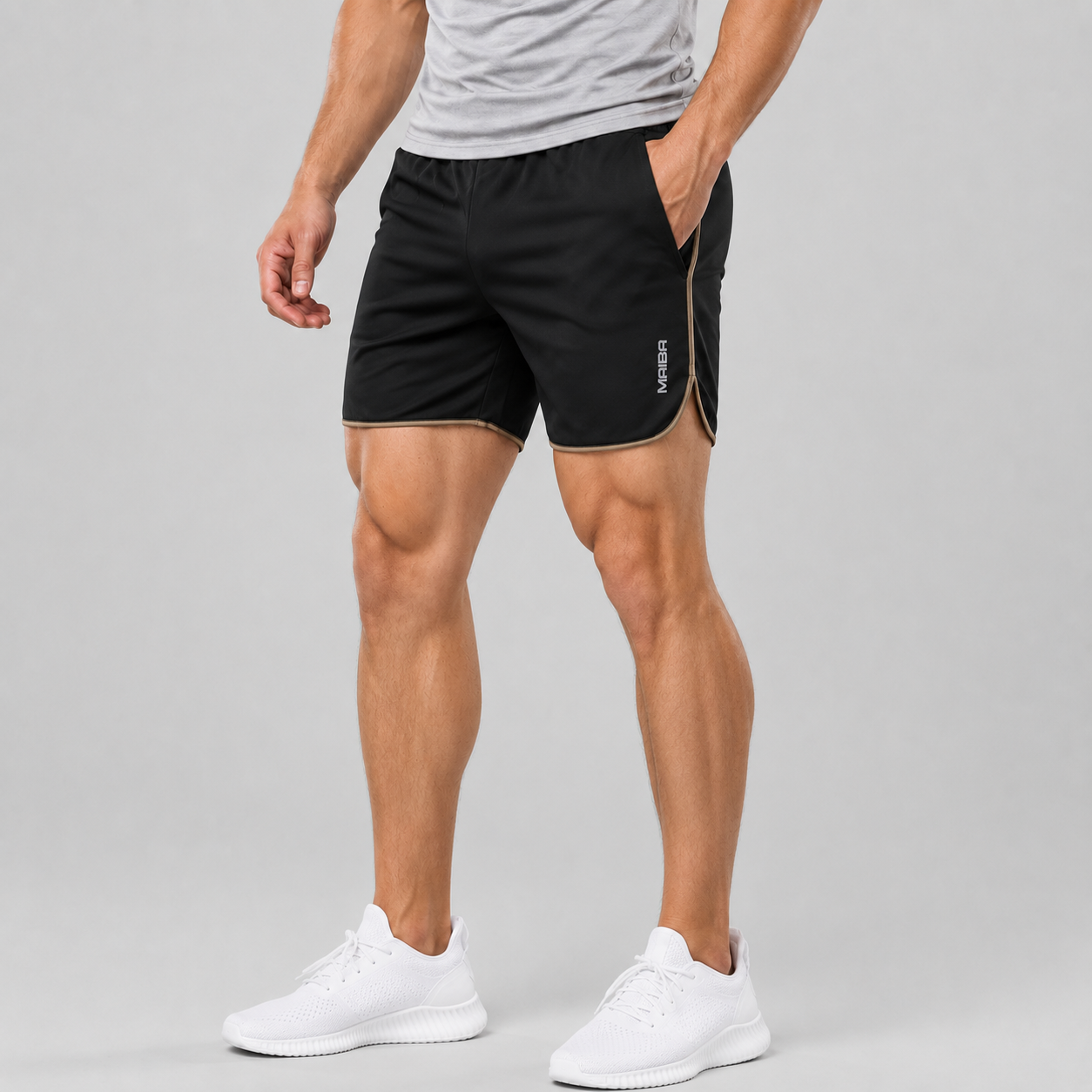 Montarello Men's Lightweight Athletic Gym Shorts with Pockets