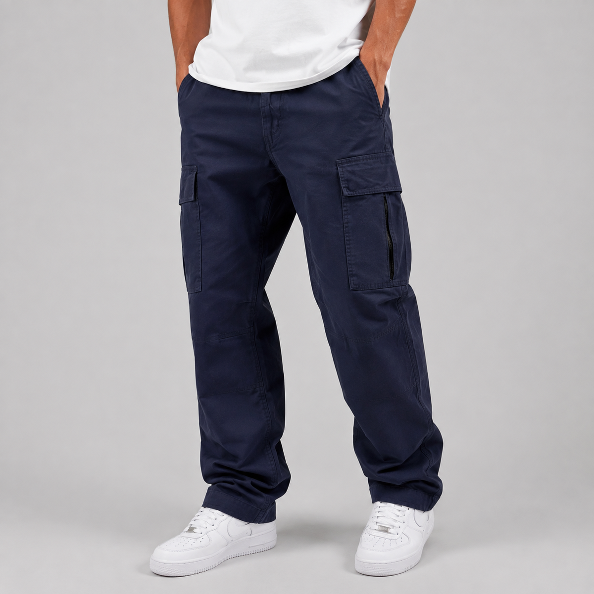 Pantalon cargo pour homme Montarello à taille à cordon de serrage