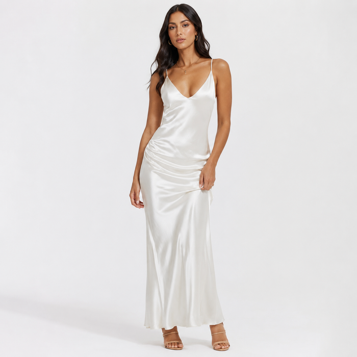 Montarello Women's Satin-Look Midi Dress Knit Co-Ord Set