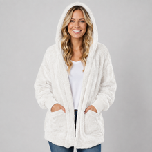 Montarello Women's Longline Fleece Cardigan with Hood