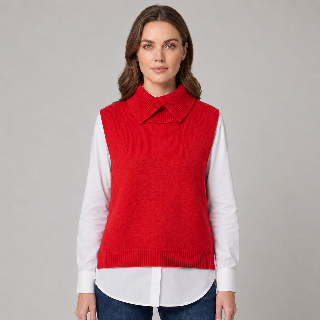Montarello Women's Sweater Vest Roll Neck Sleeveless