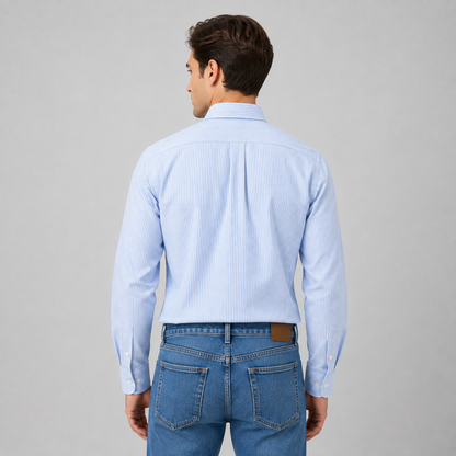 Montarello Men's Oxford Cotton Long-Sleeve Shirt