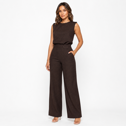 Montarello Women's Sleeveless Top and Trousers Co-Ord Set